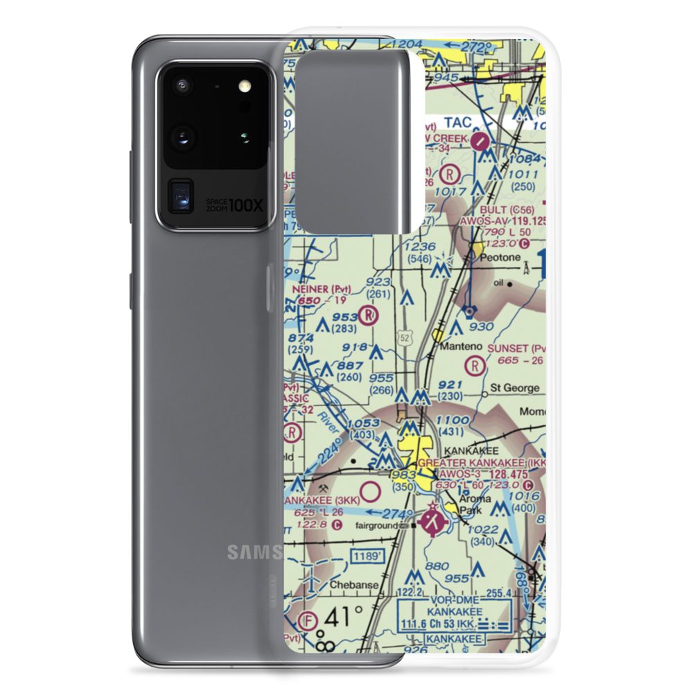 Spangler Airport (58IL) VFR Sectional Samsung Case Samsung Galaxy S20 Ultra model shown