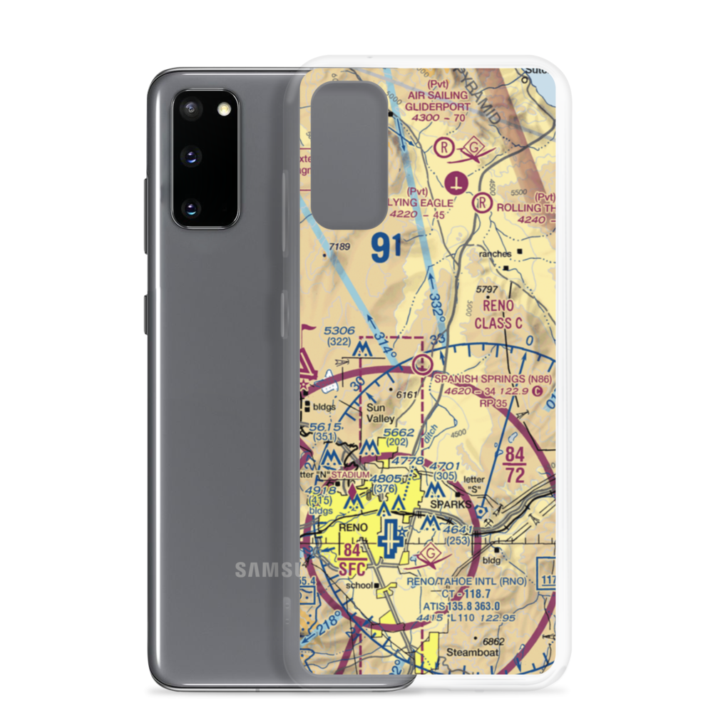 Spanish Springs Airport (N86) VFR Sectional Samsung Case Samsung Galaxy S20 model shown