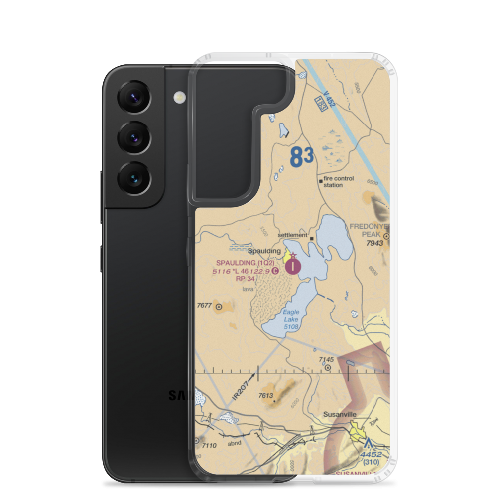 Spaulding Airport (1Q2) VFR Sectional Samsung Case Samsung Galaxy S22 model shown