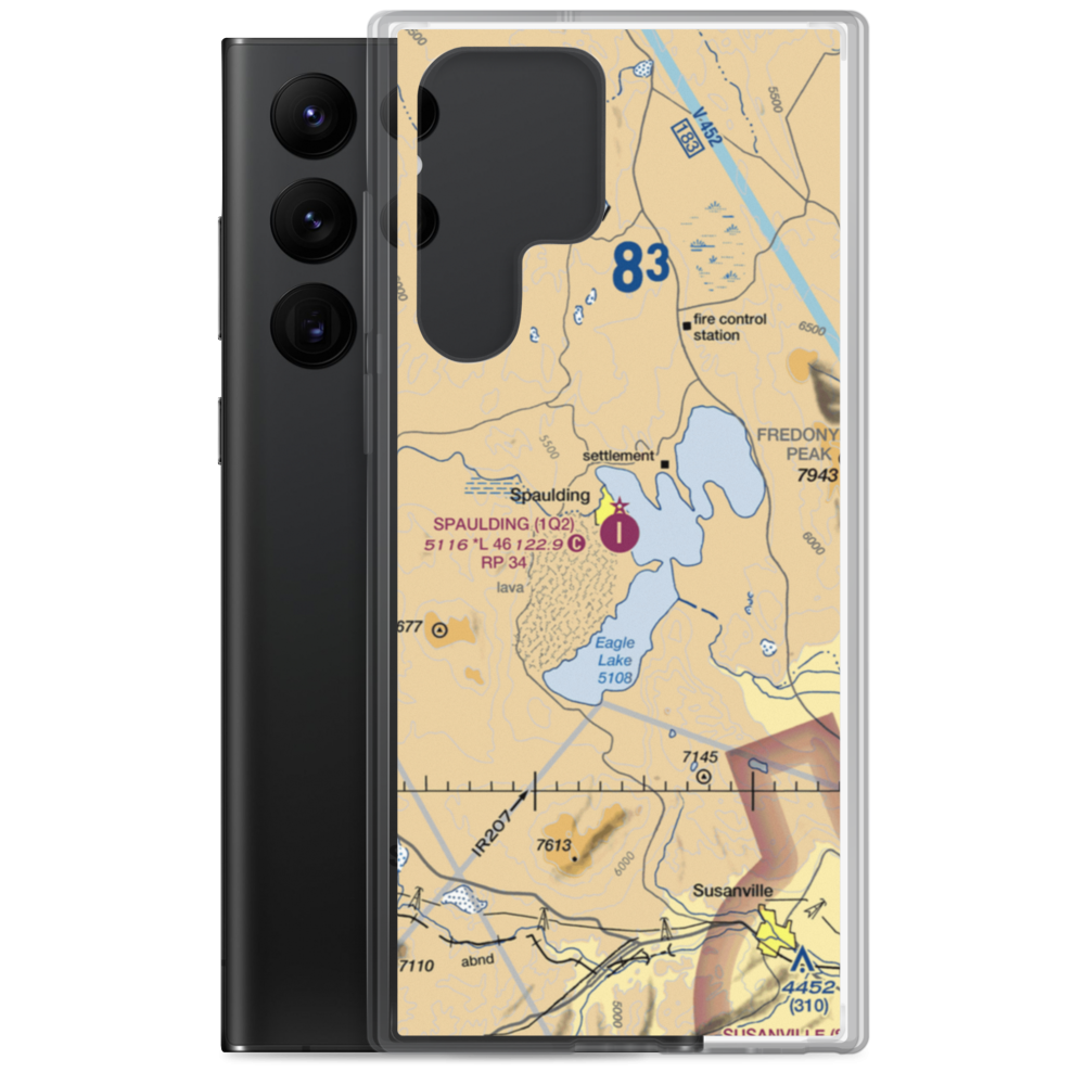 Spaulding Airport (1Q2) VFR Sectional Samsung Case Samsung Galaxy S22 Ultra model shown