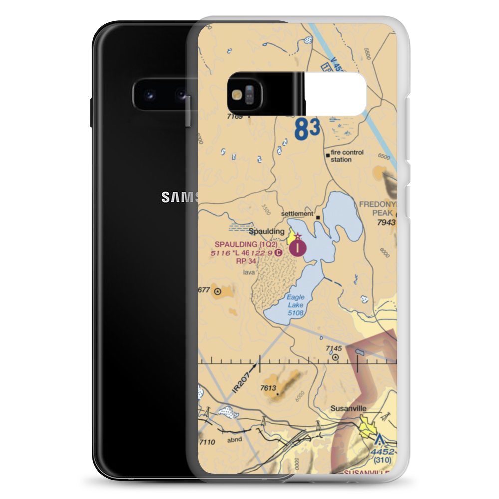 Spaulding Airport (1Q2) VFR Sectional Samsung Case Samsung Galaxy S10+ model shown