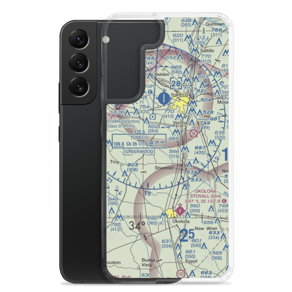 Spearman Field (4MS4) VFR Sectional Samsung Case Samsung Galaxy S22 Plus model shown