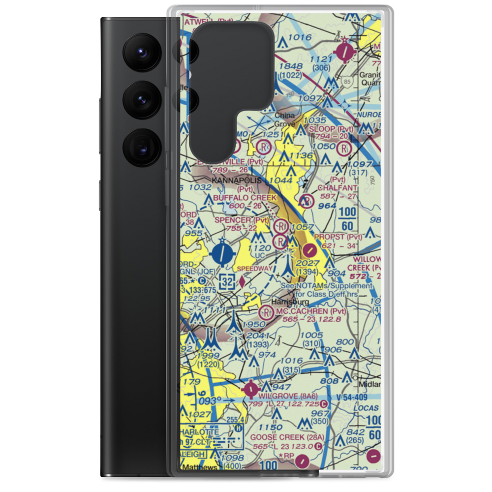 Spencer Airport (NC35) VFR Sectional Samsung Case Samsung Galaxy S22 Ultra model shown