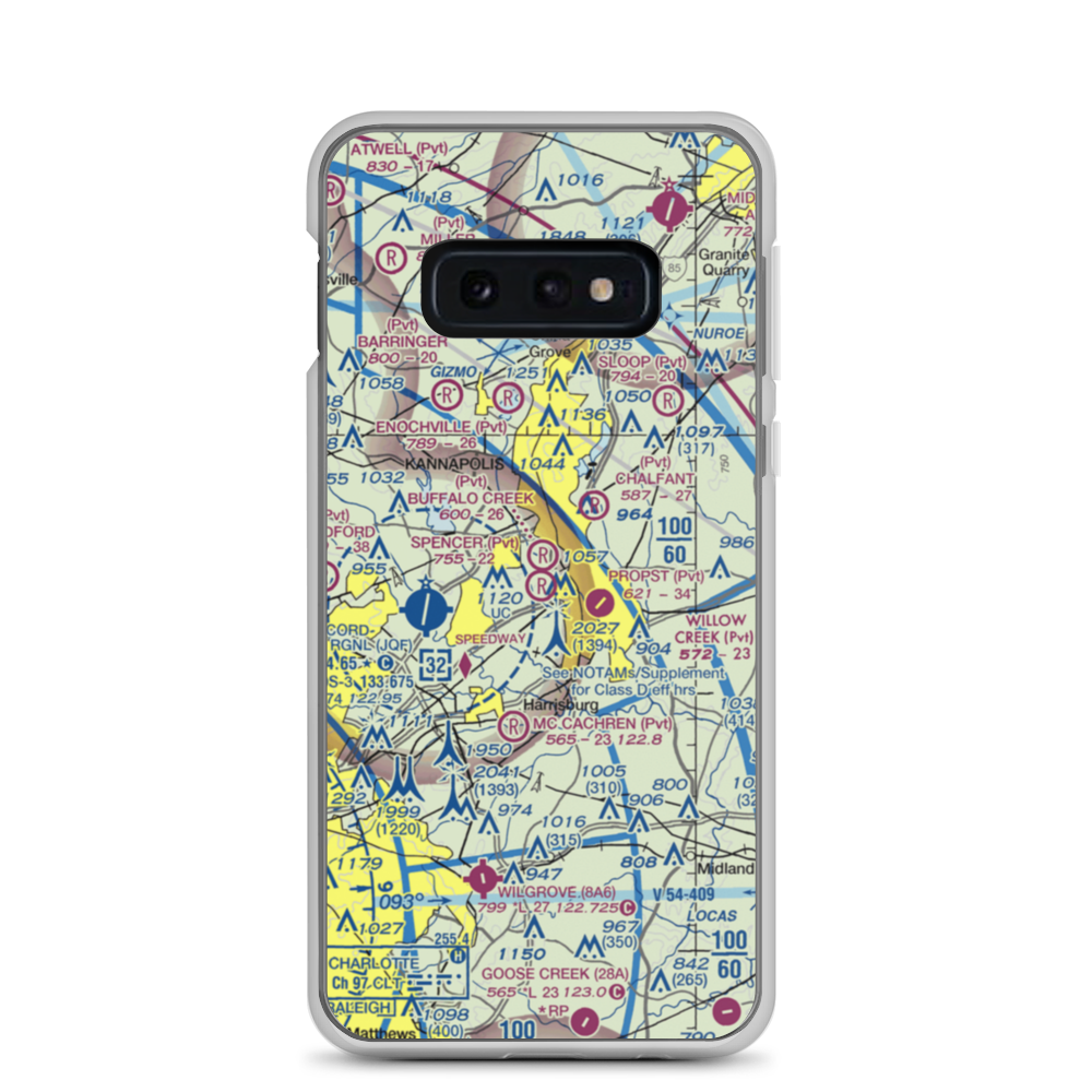 Spencer Airport (NC35) VFR Sectional Samsung Case Samsung Galaxy S10e model shown
