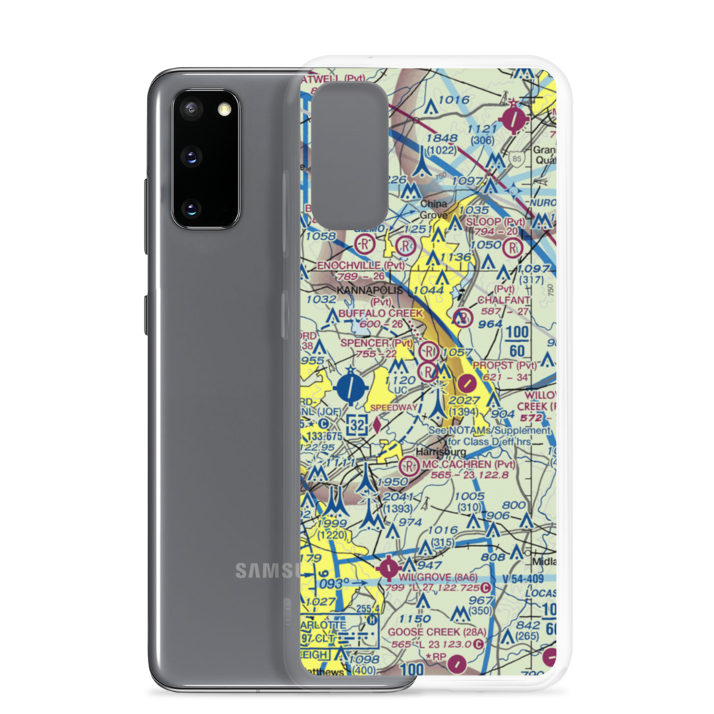 Spencer Airport (NC35) VFR Sectional Samsung Case Samsung Galaxy S20 model shown
