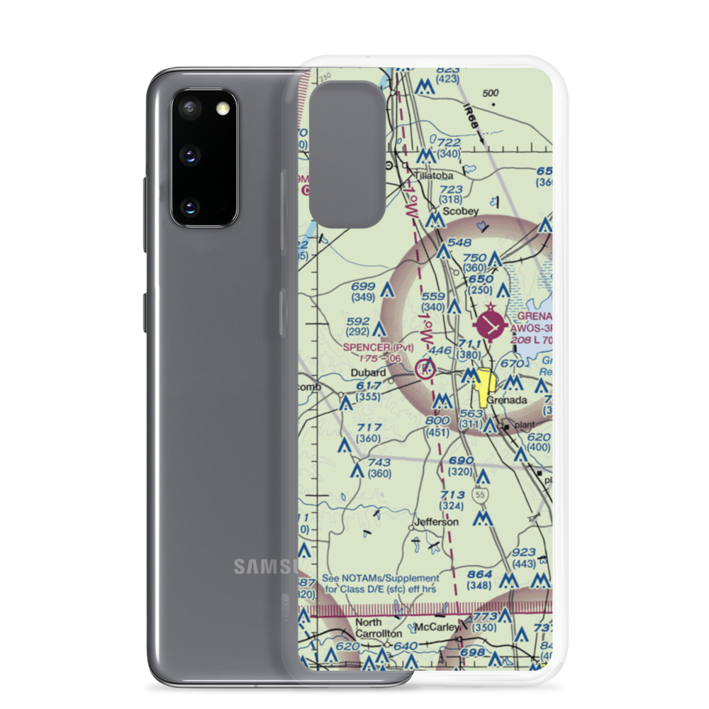 Spencer Field (2MS8) VFR Sectional Samsung Case Samsung Galaxy S20 model shown