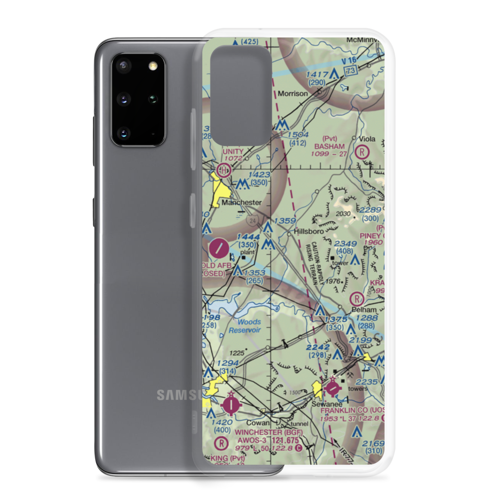 Spencer Field (TN24) VFR Sectional Samsung Case Samsung Galaxy S20 Plus model shown