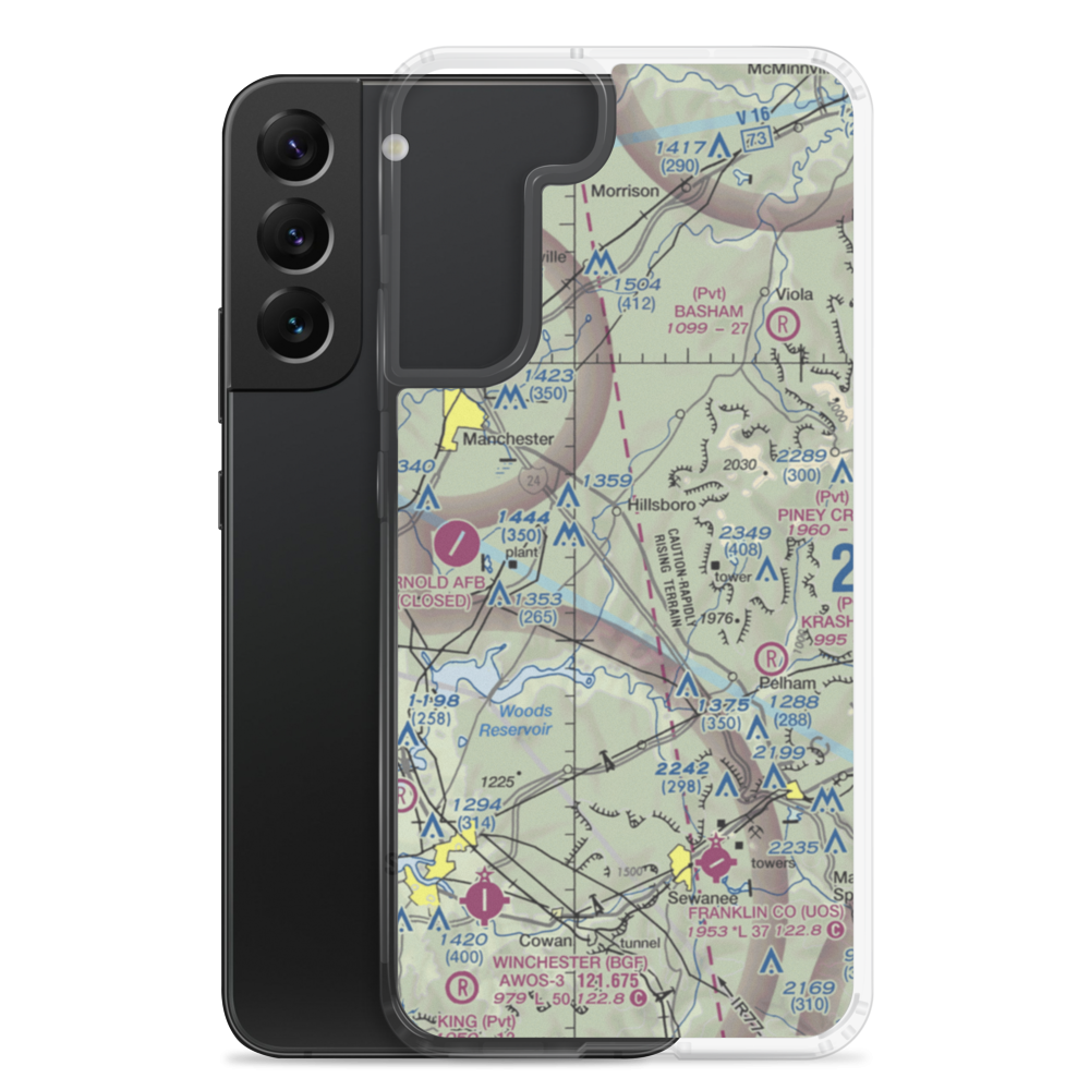 Spencer Field (TN24) VFR Sectional Samsung Case Samsung Galaxy S22 Plus model shown
