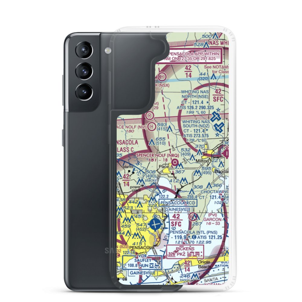 Spencer Nolf Airport (NRQ) VFR Sectional Samsung Case Samsung Galaxy S21 model shown