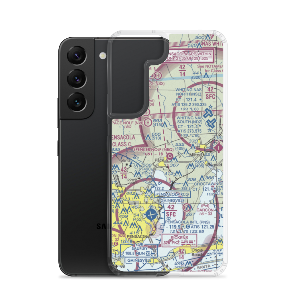 Spencer Nolf Airport (NRQ) VFR Sectional Samsung Case Samsung Galaxy S22 model shown
