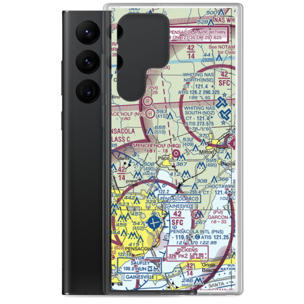 Spencer Nolf Airport (NRQ) VFR Sectional Samsung Case Samsung Galaxy S22 Ultra model shown