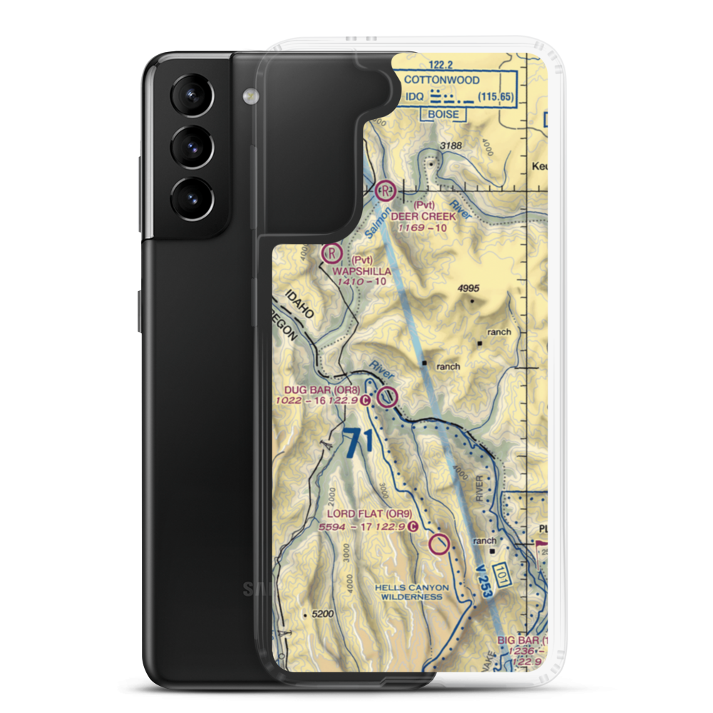 Spencer Ranch Landing Strip (ID90) VFR Sectional Samsung Case Samsung Galaxy S21 Plus model shown