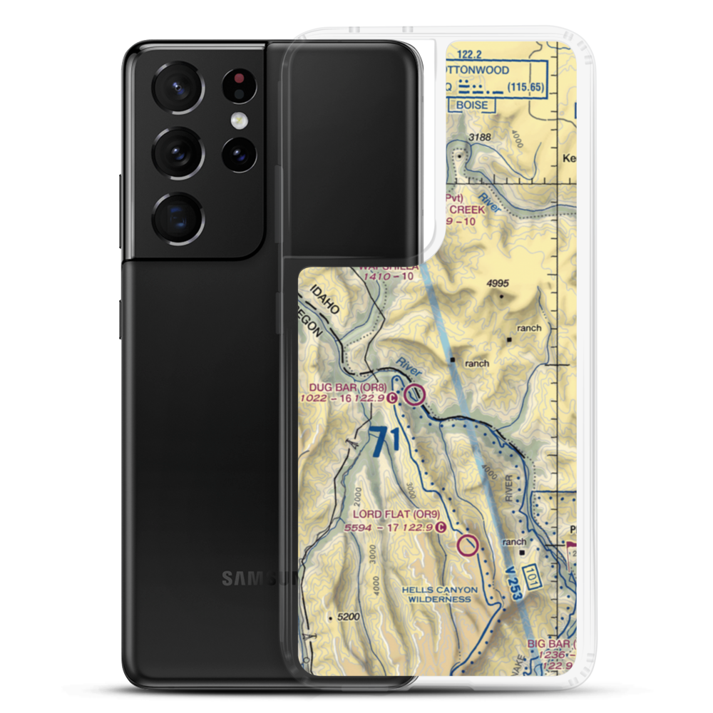 Spencer Ranch Landing Strip (ID90) VFR Sectional Samsung Case Samsung Galaxy S21 Ultra model shown