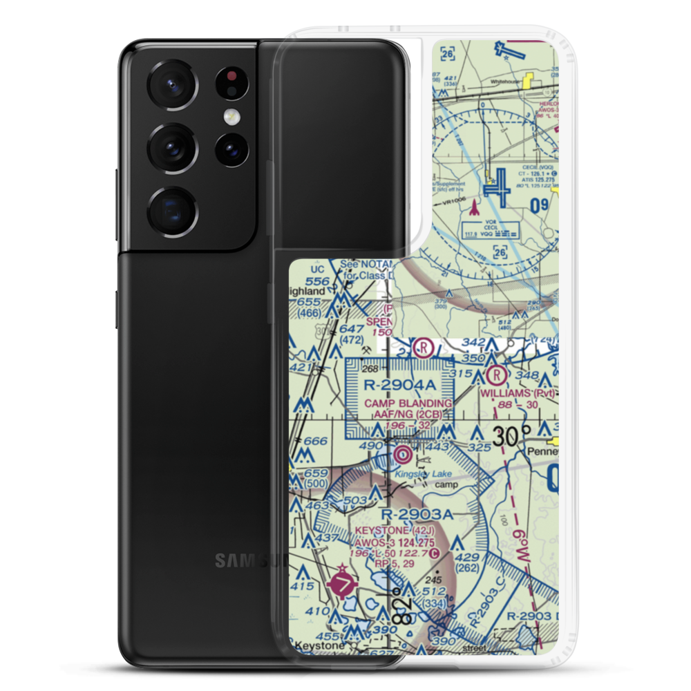 Spencer's Airpark (FL13) VFR Sectional Samsung Case Samsung Galaxy S21 Ultra model shown