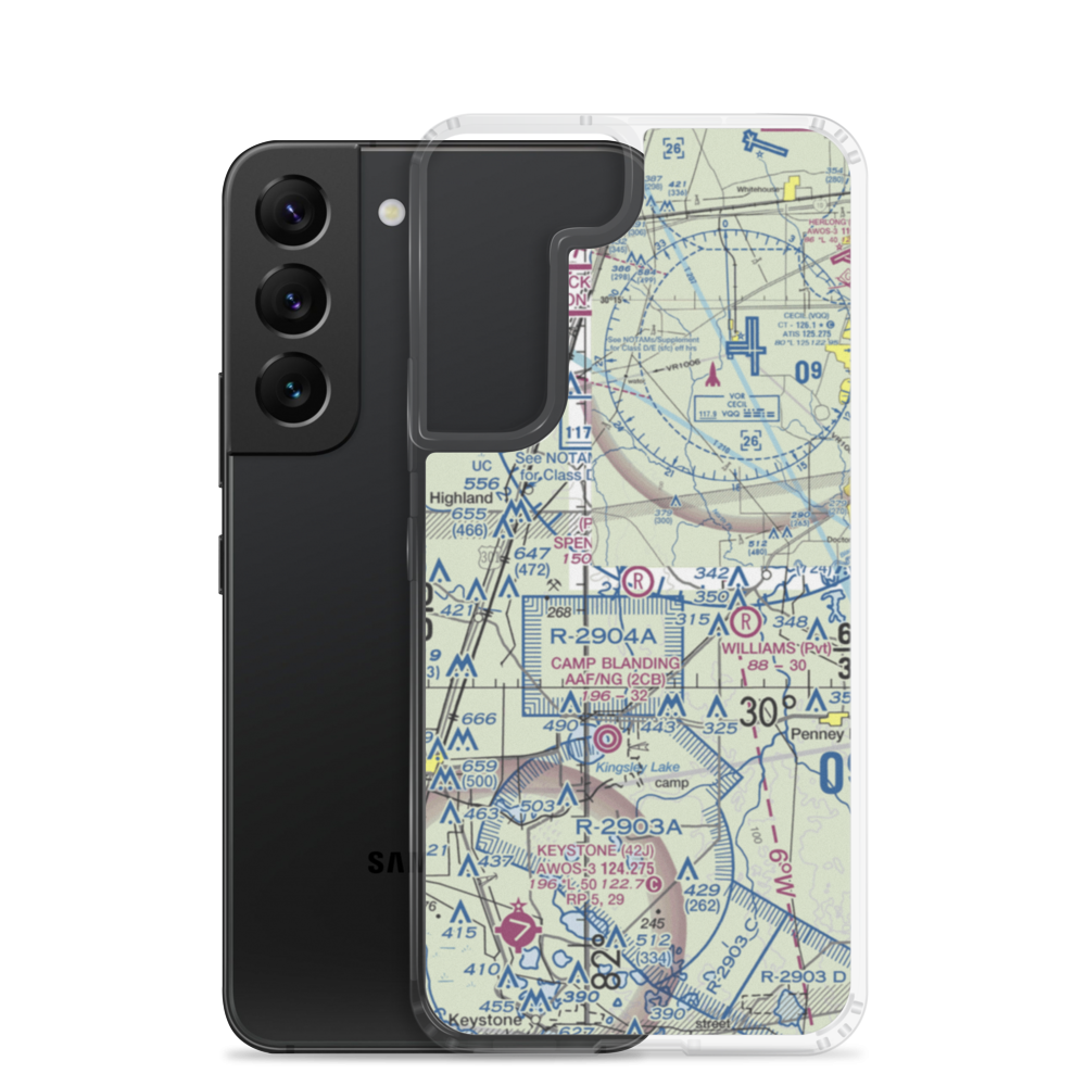 Spencer's Airpark (FL13) VFR Sectional Samsung Case Samsung Galaxy S22 model shown