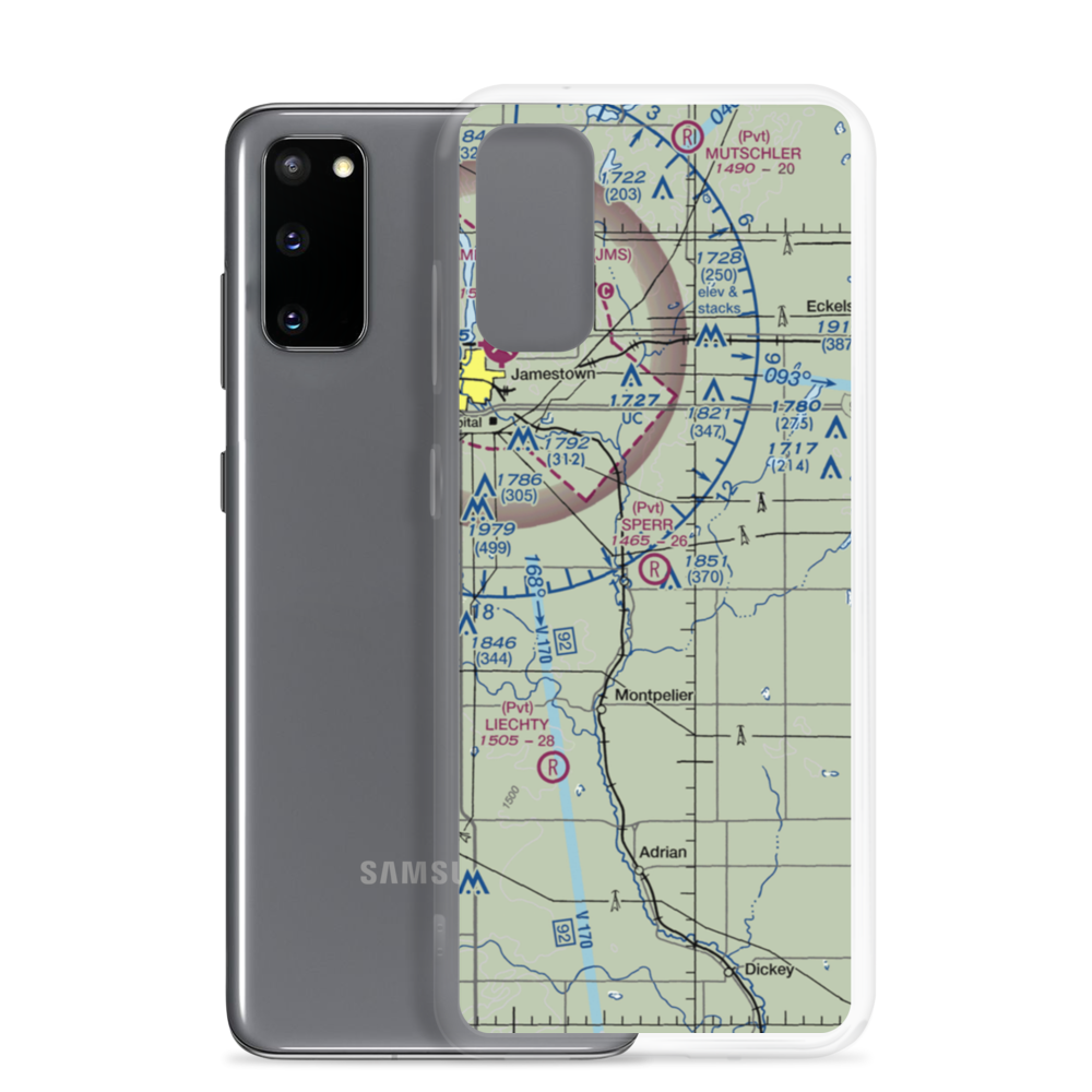 Sperr Airport (ND55) VFR Sectional Samsung Case Samsung Galaxy S20 model shown