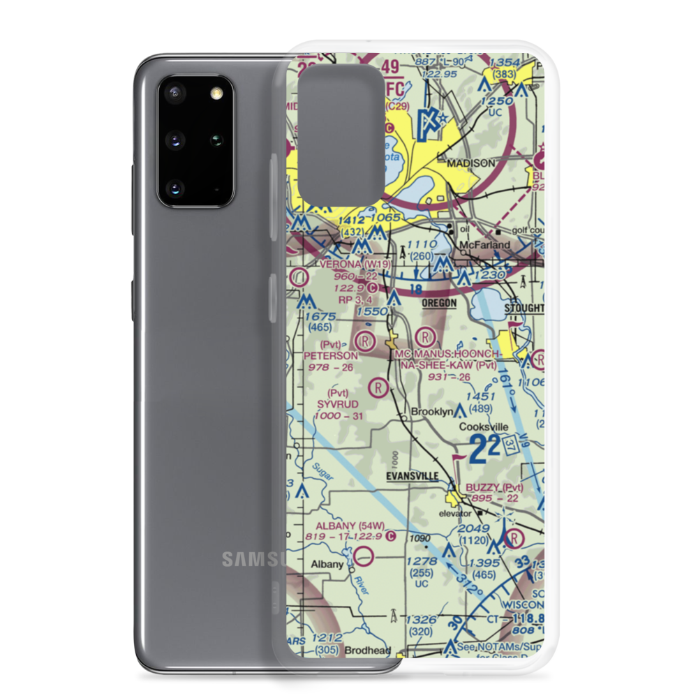 Spiegel Field (WI40) VFR Sectional Samsung Case Samsung Galaxy S20 Plus model shown