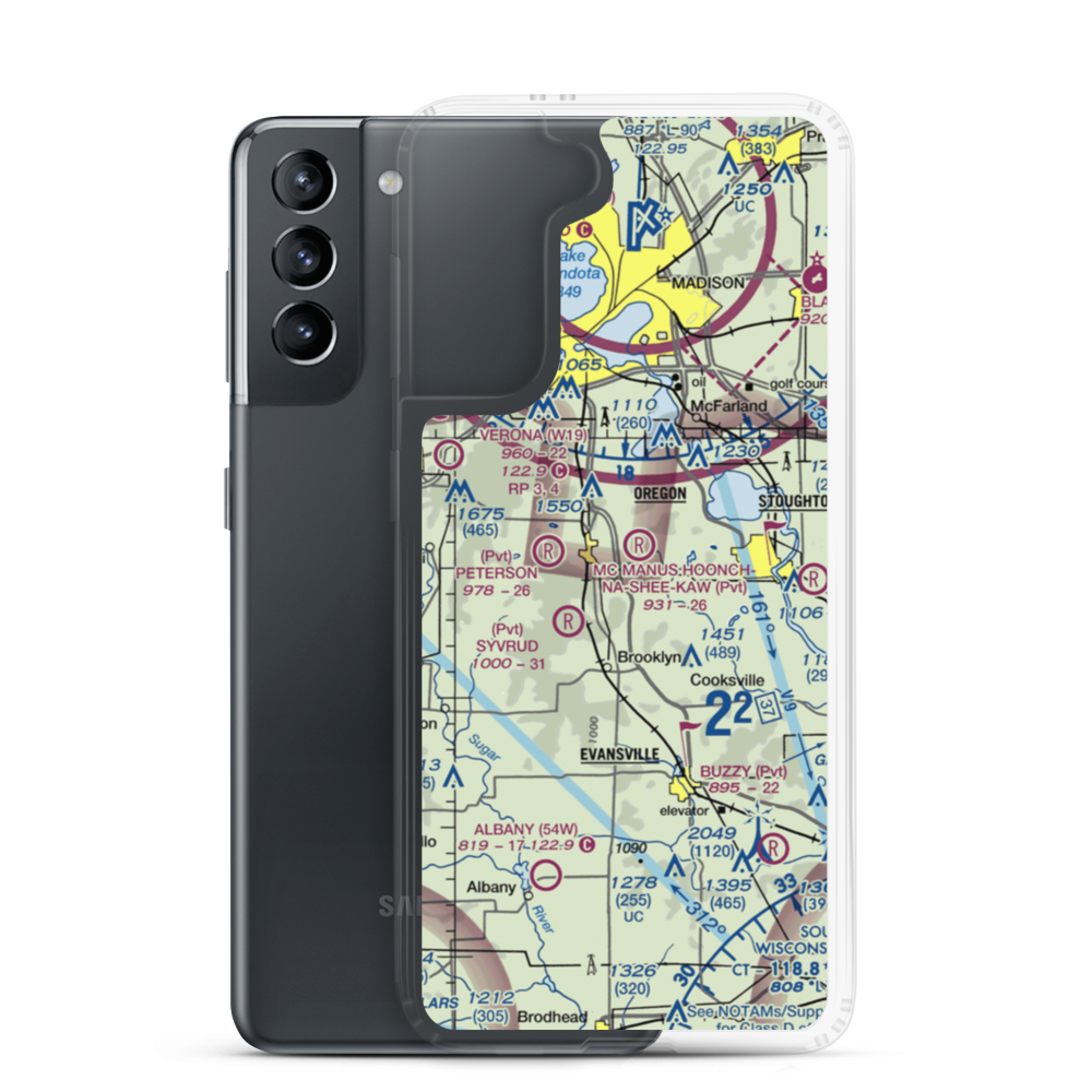 Spiegel Field (WI40) VFR Sectional Samsung Case Samsung Galaxy S21 model shown