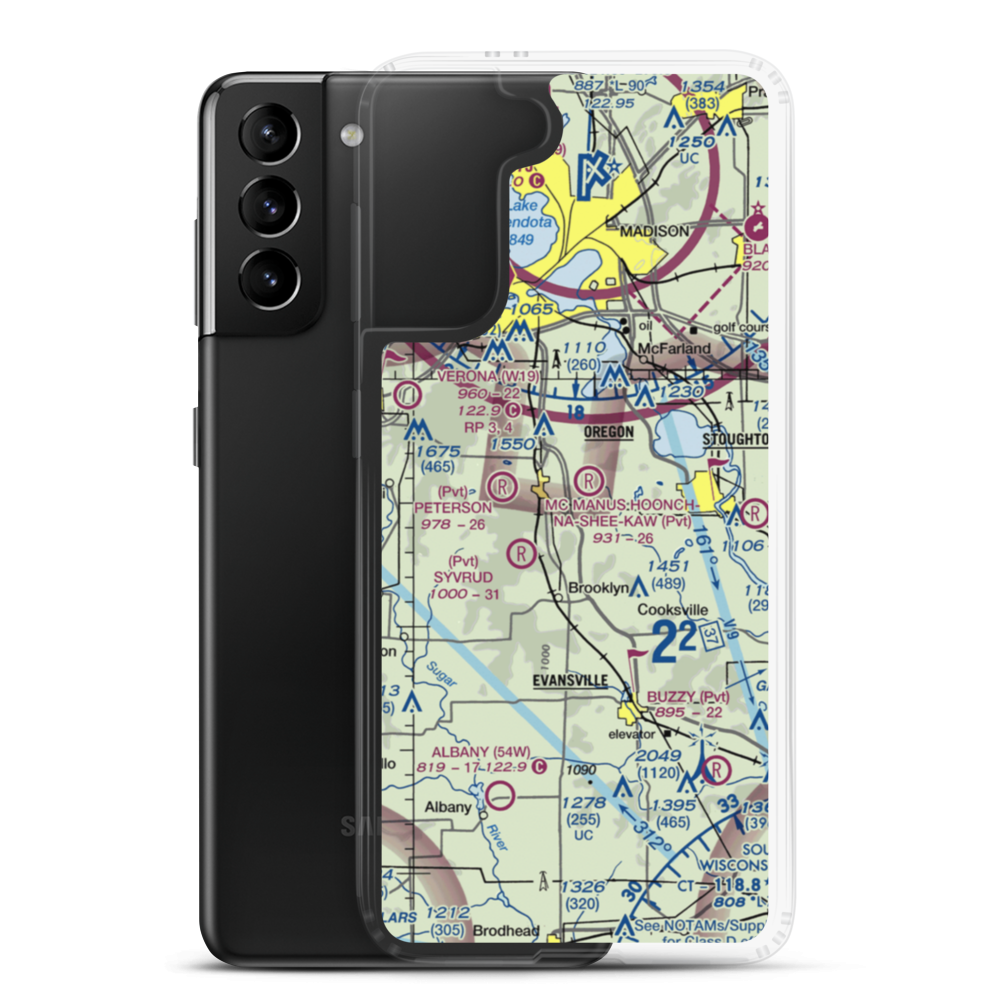 Spiegel Field (WI40) VFR Sectional Samsung Case Samsung Galaxy S21 Plus model shown