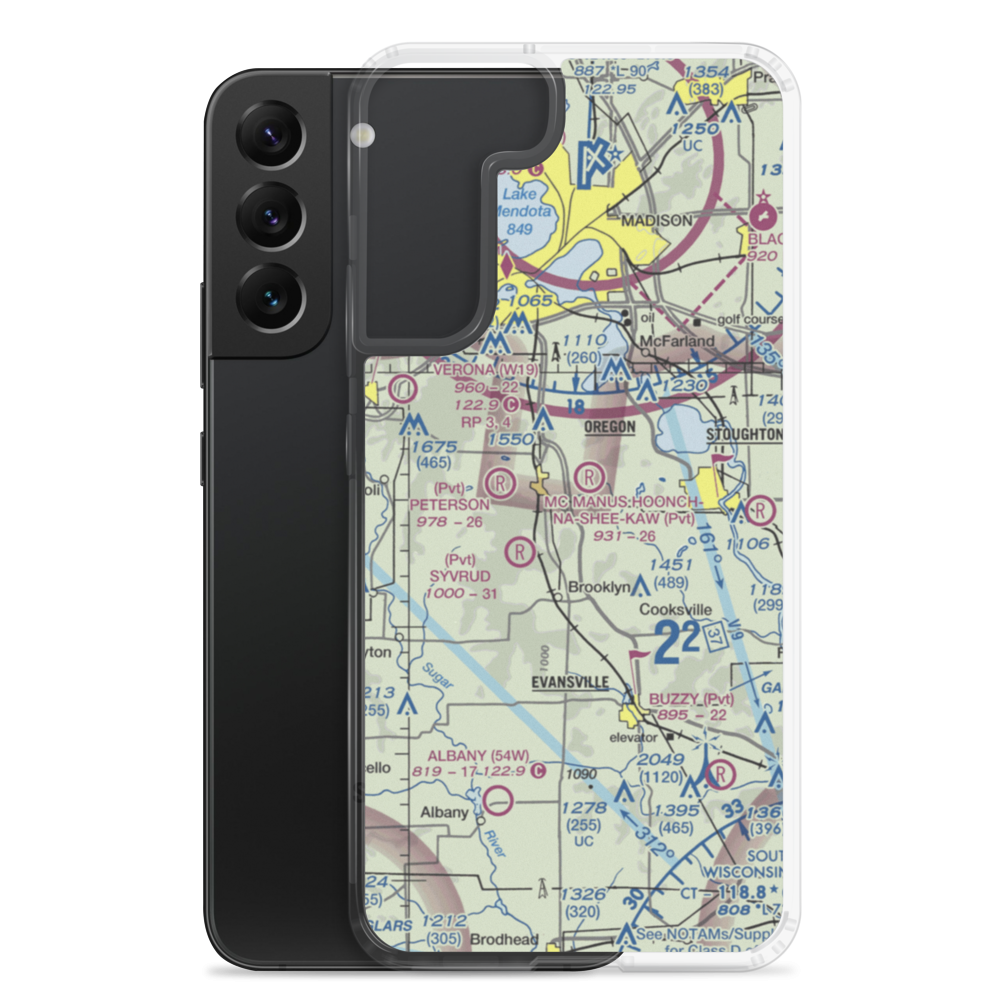 Spiegel Field (WI40) VFR Sectional Samsung Case Samsung Galaxy S22 Plus model shown