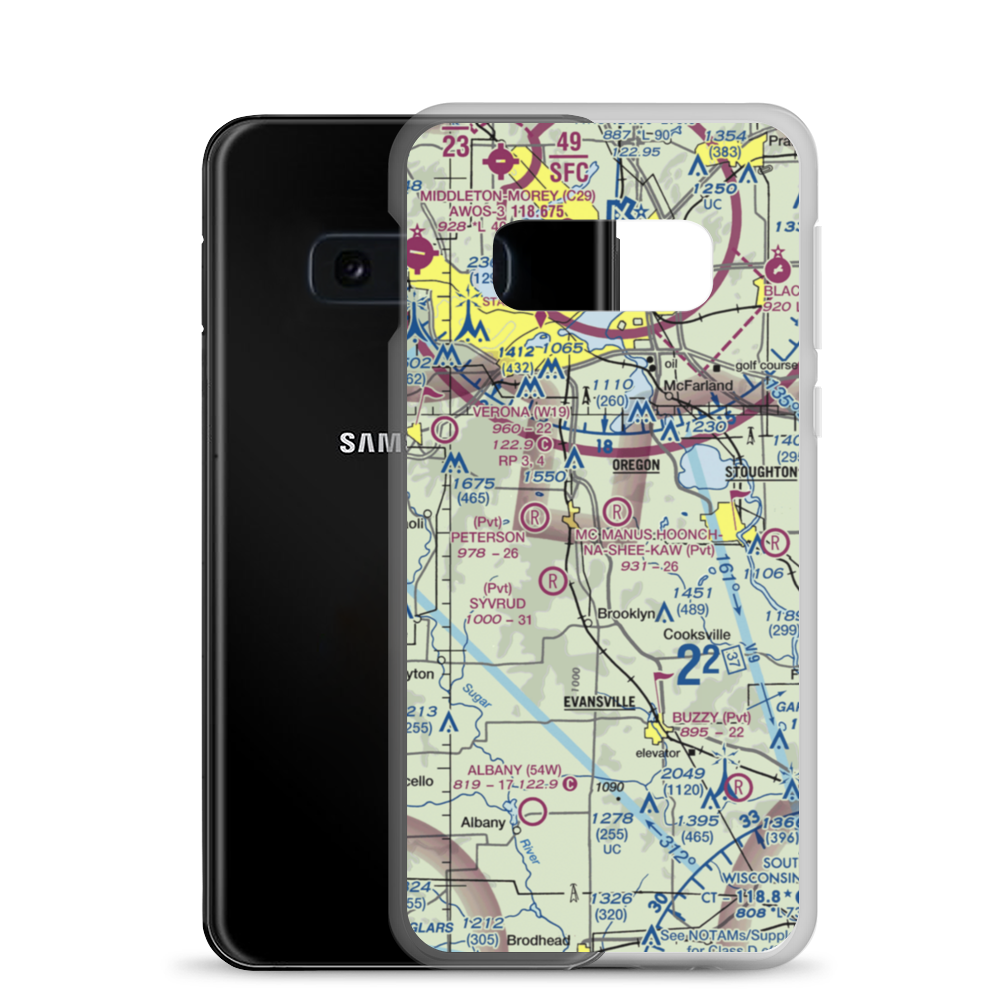 Spiegel Field (WI40) VFR Sectional Samsung Case Samsung Galaxy S10e model shown
