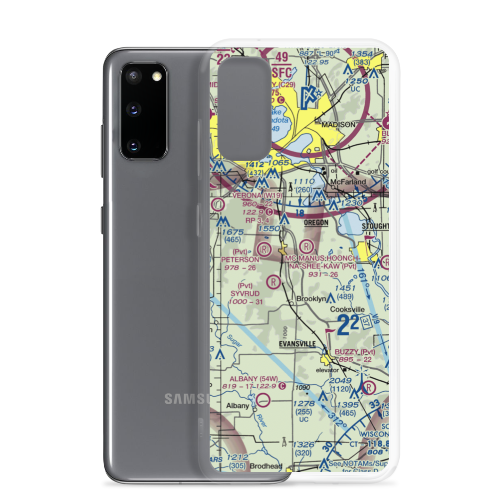 Spiegel Field (WI40) VFR Sectional Samsung Case Samsung Galaxy S20 model shown