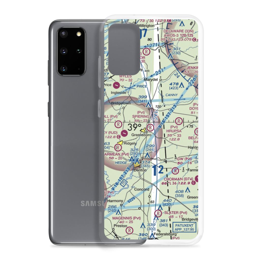 Spiering Airport (8MD4) VFR Sectional Samsung Case Samsung Galaxy S20 Plus model shown