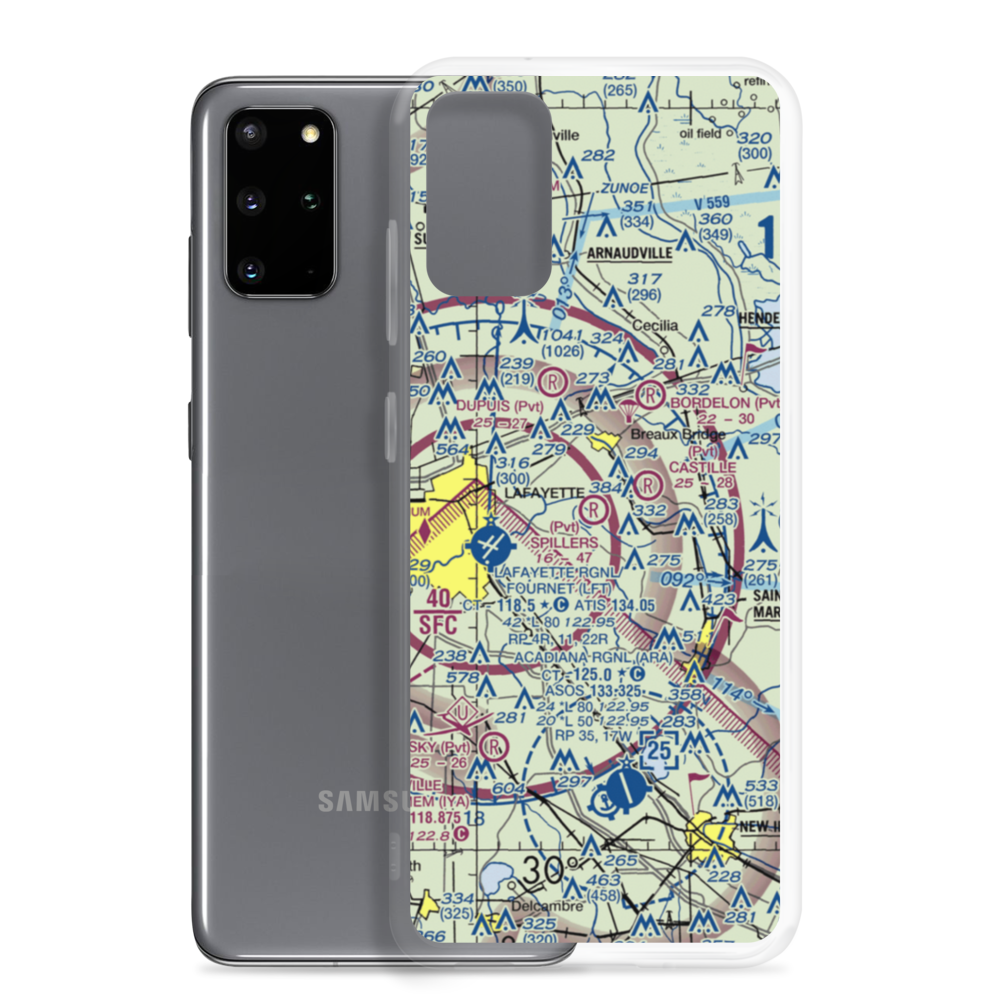 Spillers Club Airport (LA76) VFR Sectional Samsung Case Samsung Galaxy S20 Plus model shown