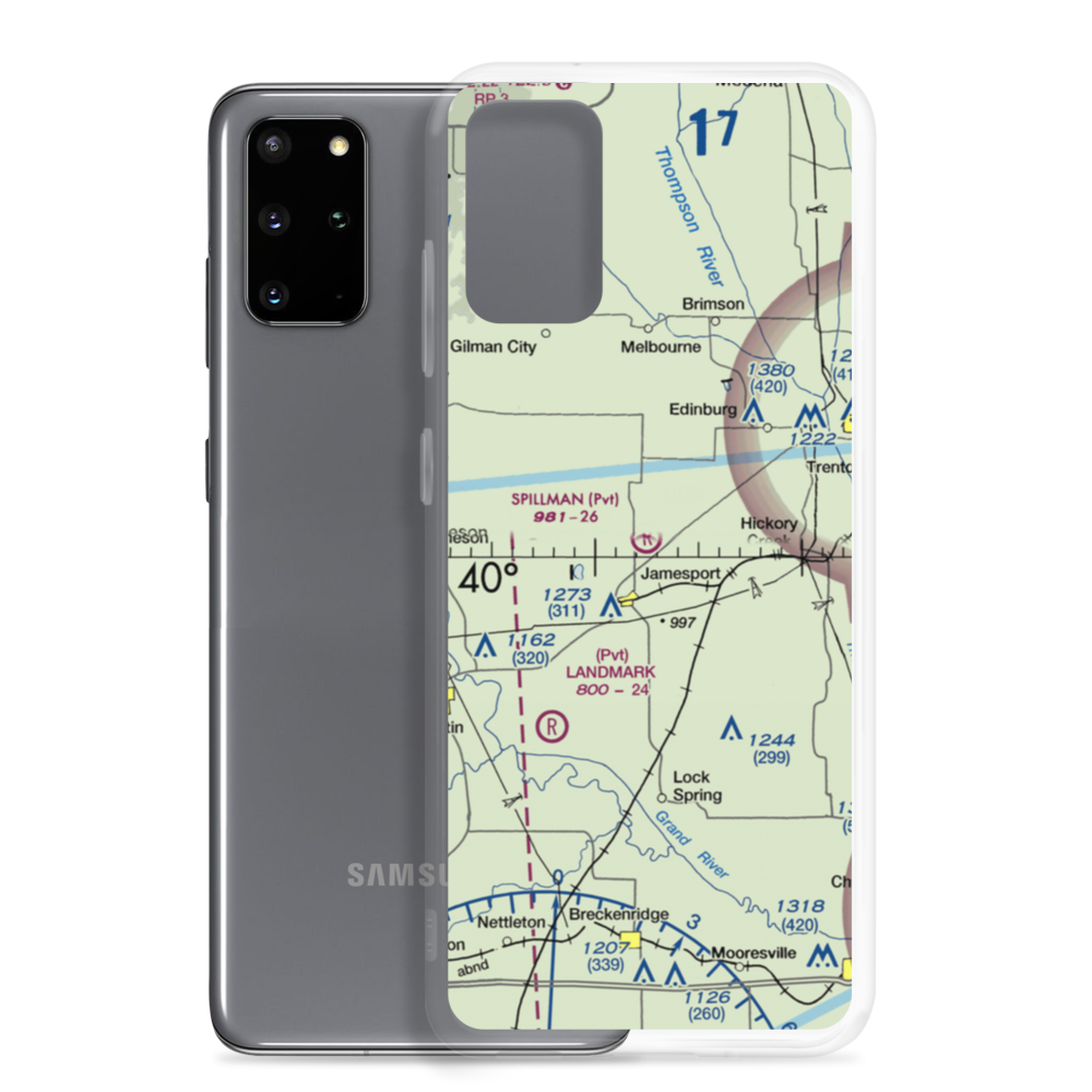 Spillman Field (MU16) VFR Sectional Samsung Case Samsung Galaxy S20 Plus model shown