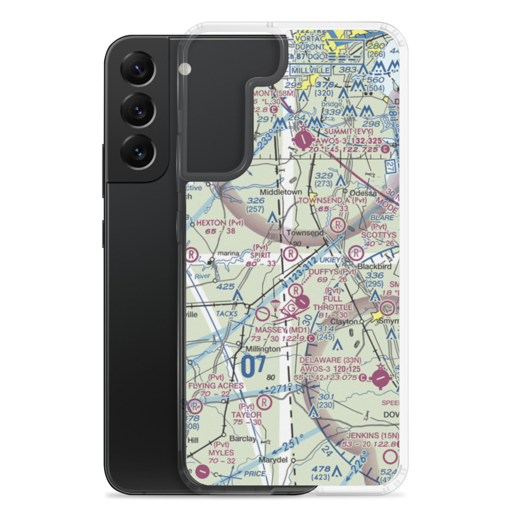 Spirit Airpark (DE20) VFR Sectional Samsung Case Samsung Galaxy S22 Plus model shown