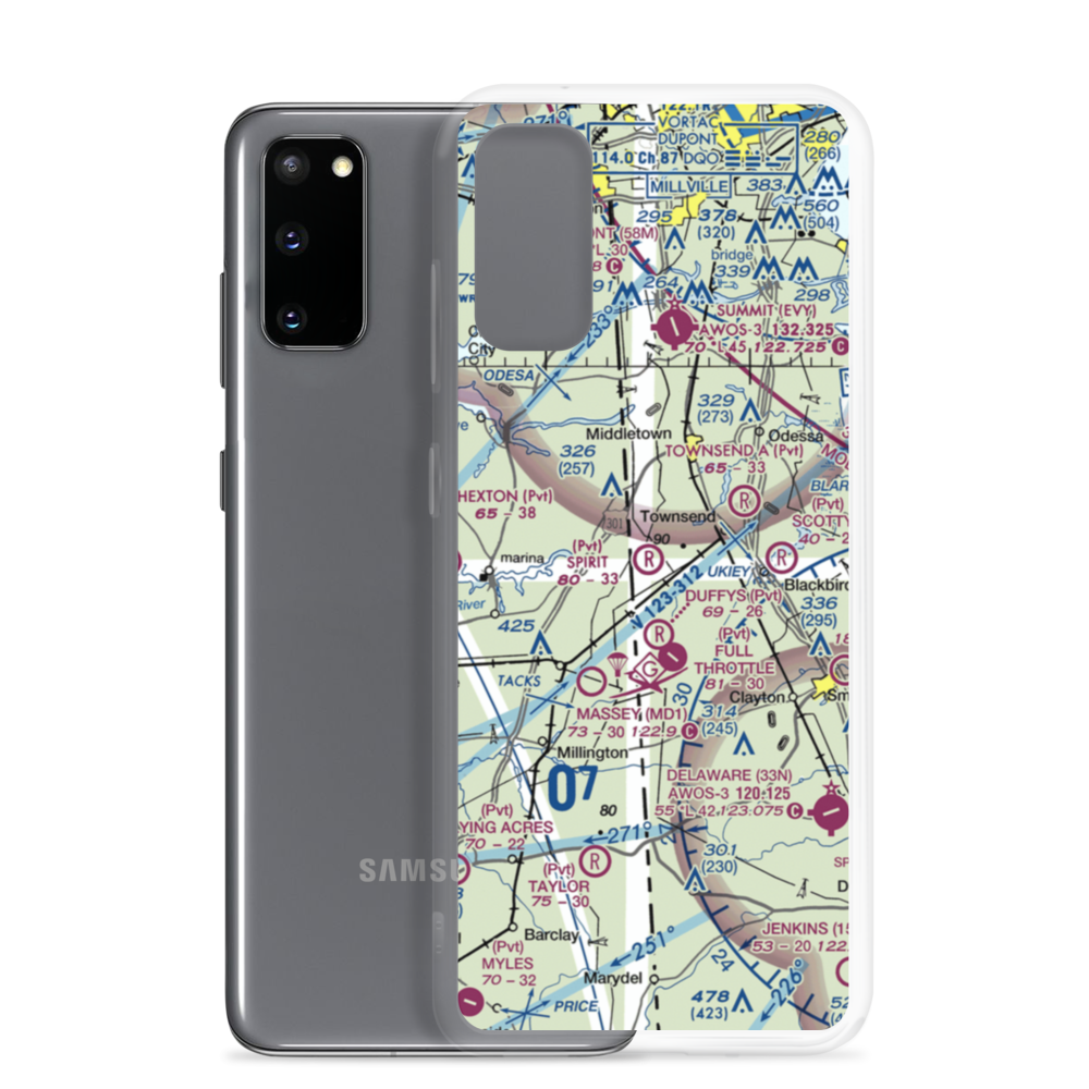 Spirit Airpark (DE20) VFR Sectional Samsung Case Samsung Galaxy S20 model shown