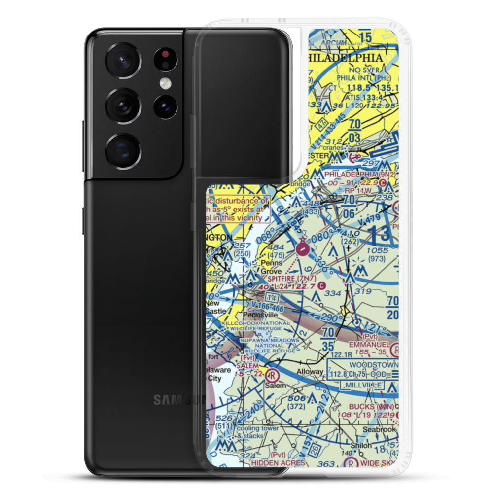 Spitfire Aerodrome (7N7) VFR Sectional Samsung Case Samsung Galaxy S21 Ultra model shown