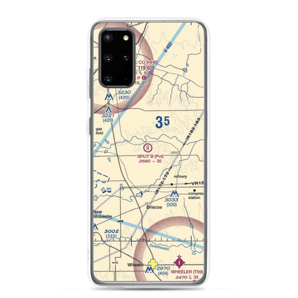 Split B Ranch Airport (TE04) VFR Sectional Samsung Case Samsung Galaxy S20 Plus model shown