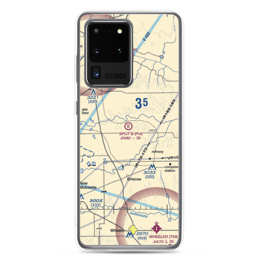 Split B Ranch Airport (TE04) VFR Sectional Samsung Case Samsung Galaxy S20 Ultra model shown