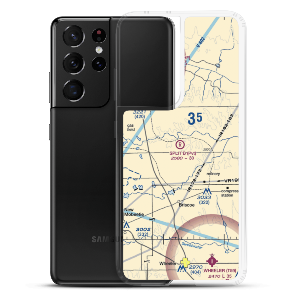Split B Ranch Airport (TE04) VFR Sectional Samsung Case Samsung Galaxy S21 Ultra model shown