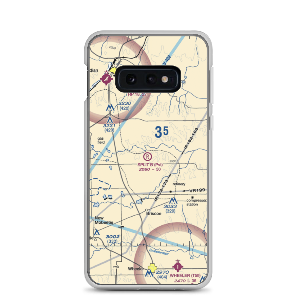 Split B Ranch Airport (TE04) VFR Sectional Samsung Case Samsung Galaxy S10e model shown