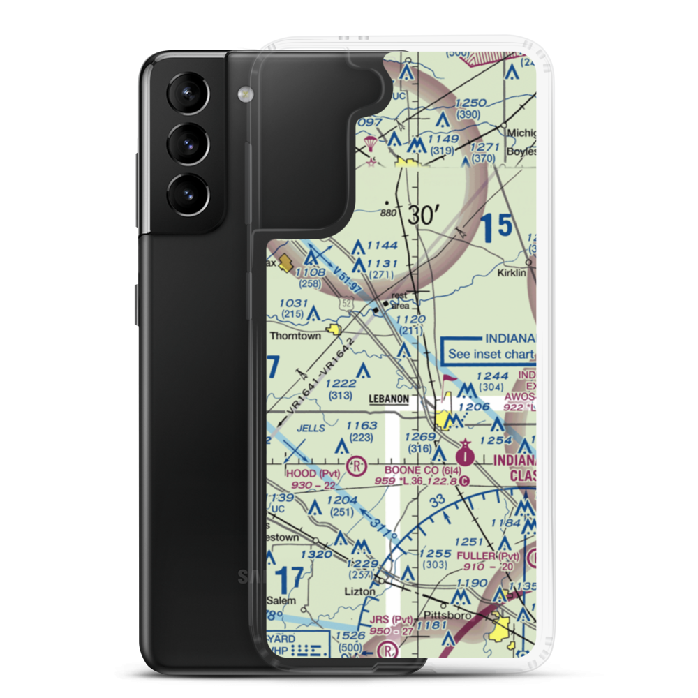 Sport Aircraft Flight Park Ultralightport (4II7) VFR Sectional Samsung Case Samsung Galaxy S21 Plus model shown