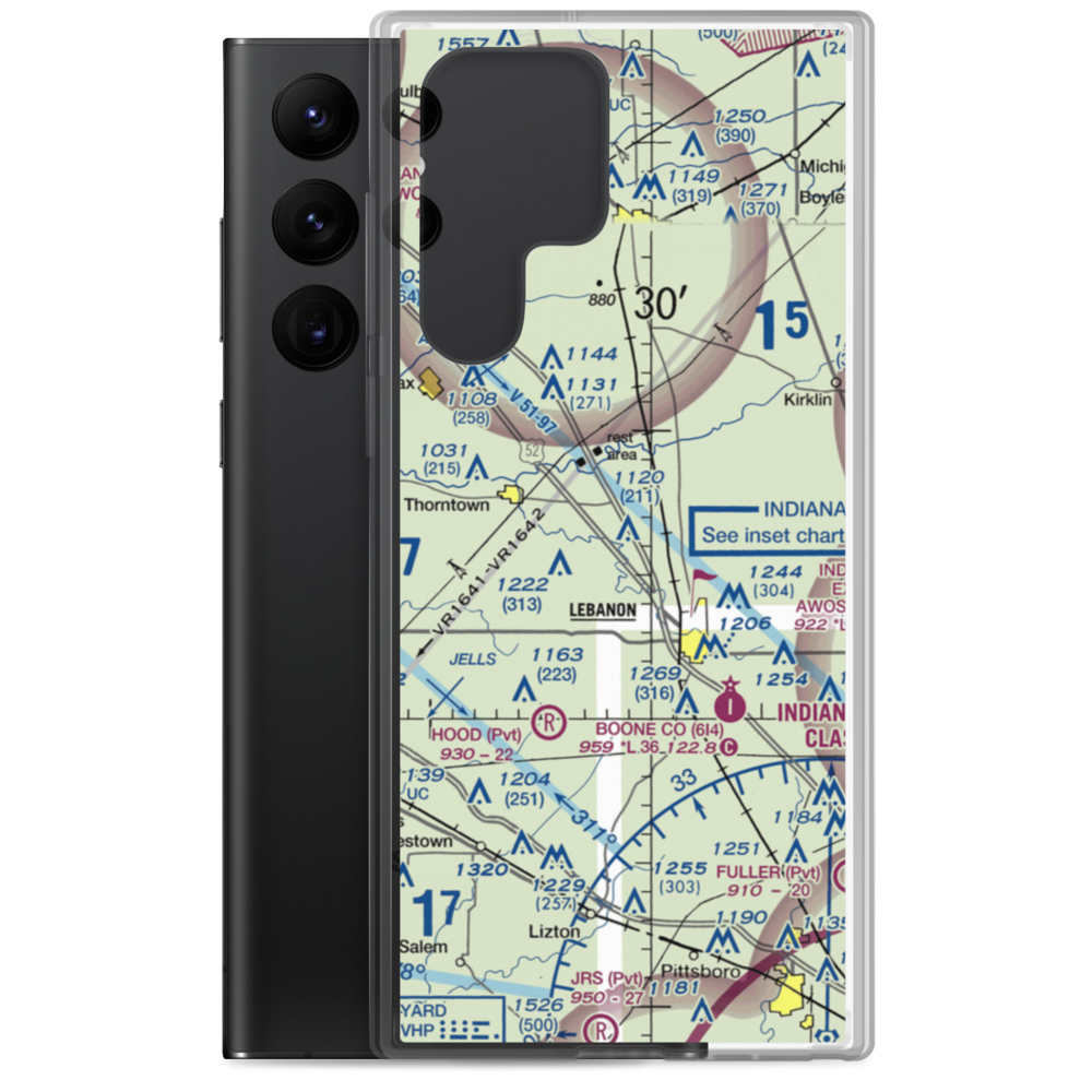 Sport Aircraft Flight Park Ultralightport (4II7) VFR Sectional Samsung Case Samsung Galaxy S22 Ultra model shown