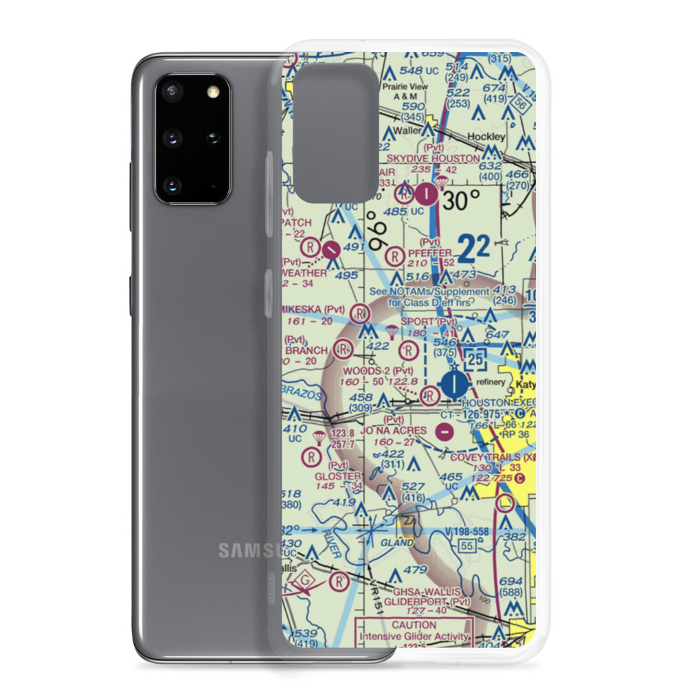 Sport Flyers Airport (27XS) VFR Sectional Samsung Case Samsung Galaxy S20 Plus model shown