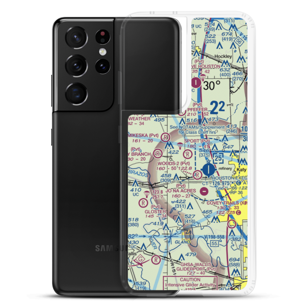 Sport Flyers Airport (27XS) VFR Sectional Samsung Case Samsung Galaxy S21 Ultra model shown