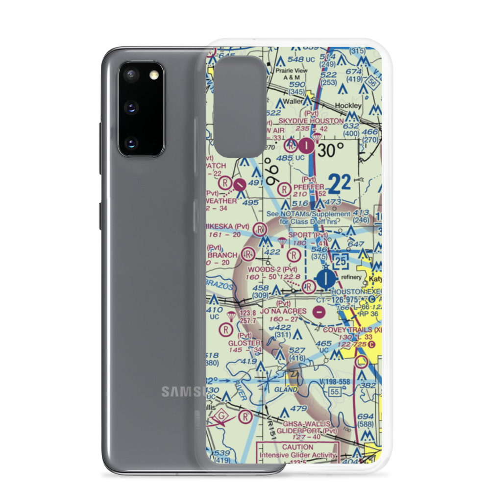 Sport Flyers Airport (27XS) VFR Sectional Samsung Case Samsung Galaxy S20 model shown
