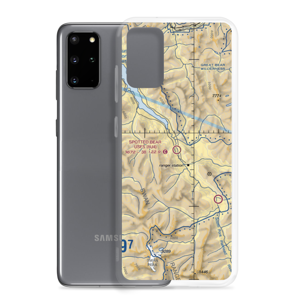 Spotted Bear /Usfs/ Airport (8U4) VFR Sectional Samsung Case Samsung Galaxy S20 Plus model shown