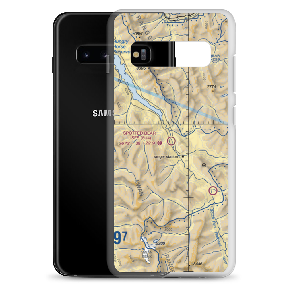 Spotted Bear /Usfs/ Airport (8U4) VFR Sectional Samsung Case Samsung Galaxy S10+ model shown