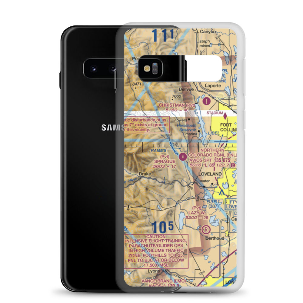 Sprague Airport (CD20) VFR Sectional Samsung Case Samsung Galaxy S10 model shown