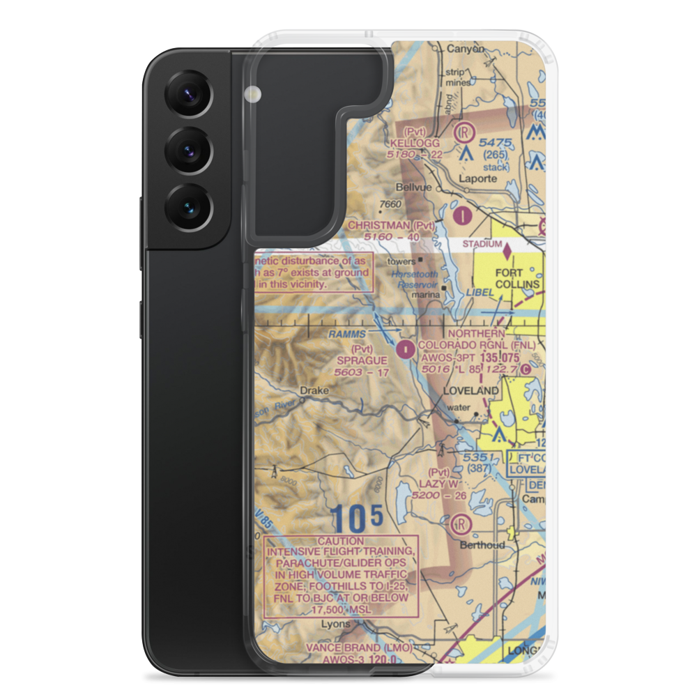 Sprague Airport (CD20) VFR Sectional Samsung Case Samsung Galaxy S22 Plus model shown