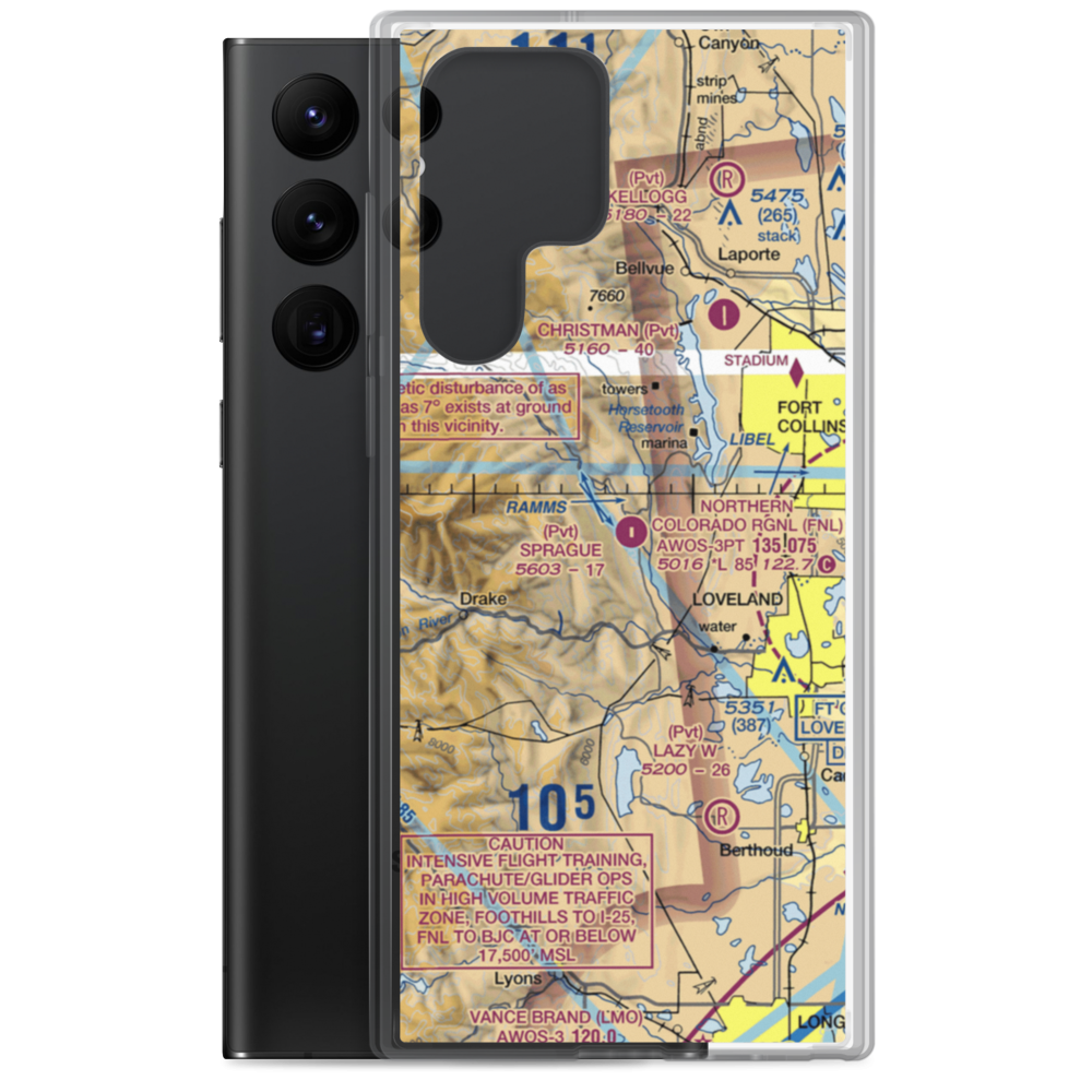 Sprague Airport (CD20) VFR Sectional Samsung Case Samsung Galaxy S22 Ultra model shown
