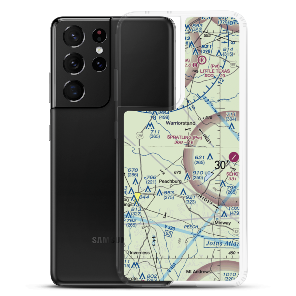 Spratling Field (AL25) VFR Sectional Samsung Case Samsung Galaxy S21 Ultra model shown