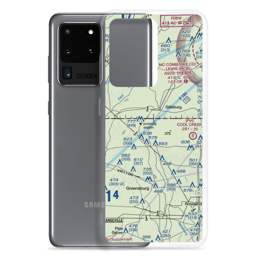 Spring Airport (86LA) VFR Sectional Samsung Case Samsung Galaxy S20 Ultra model shown