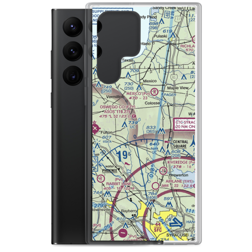 Spring Brook Airport (0NK1) VFR Sectional Samsung Case Samsung Galaxy S22 Ultra model shown