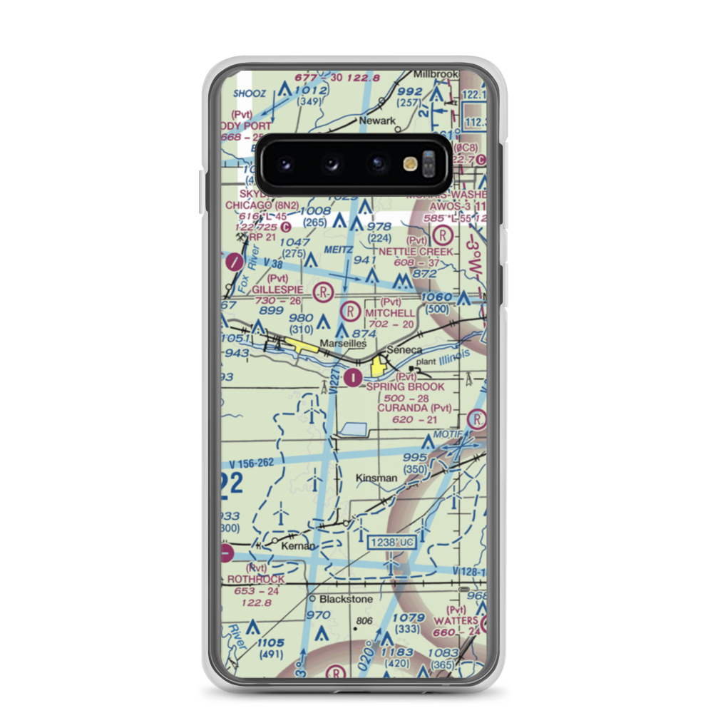 Spring Brook Airport (1LL2) VFR Sectional Samsung Case Samsung Galaxy S10 model shown